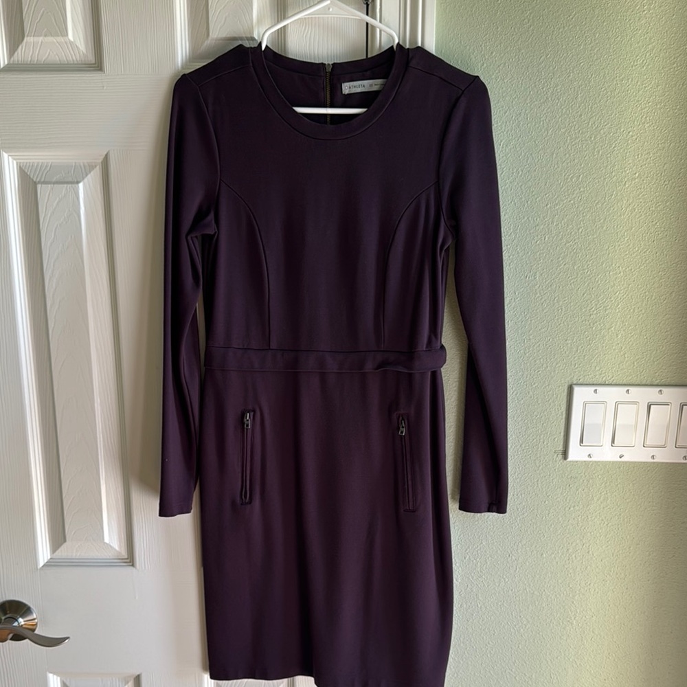Long Sleeve purple Athleta dress.